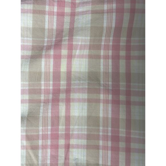 Women's Short Vanheusen Women’s Plaid Bermuda Shorts Pink Tan Cream Size 12 New - Picture 7 of 16